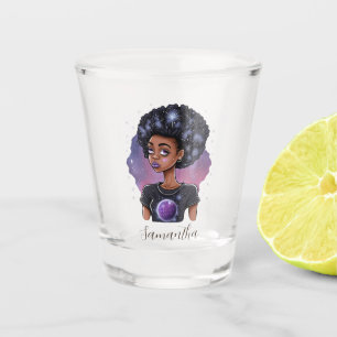 Vaso De Chupito Sparkling Elegant Afro Woman