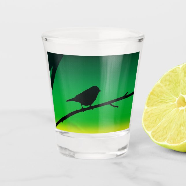 Vaso De Chupito Sparrow Silhouette On Limonene (Anverso)