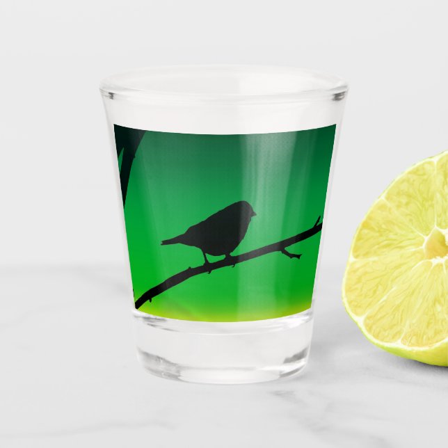 Vaso De Chupito Sparrow Silhouette On Limonene (Anverso)