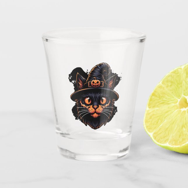 Vaso De Chupito Spooky Witch Gorra Kitty (Anverso)