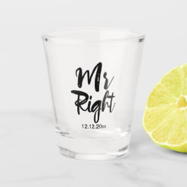 Vaso De Chupito Sr. Boda Derecho Fecha Personalizada