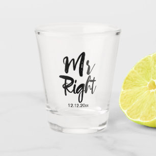 Vaso De Chupito Sr. Boda Derecho Fecha Personalizada