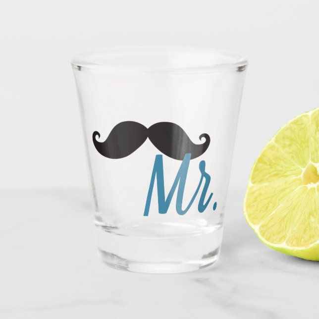Vaso De Chupito Sr. Mustache Shot Glass (Anverso)
