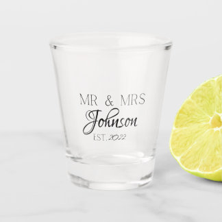 Vaso De Chupito Sr. Personalizado y la Sra. Boda Shot Glass