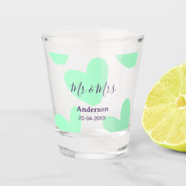Vaso De Chupito Sr & Sra agregar apellido fecha año favor de boda
