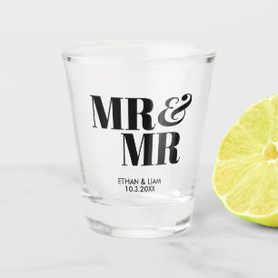 Vaso De Chupito Sr. y el Sr. Boda Personalizado Disparan Un Regalo