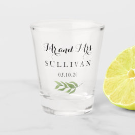 Vaso De Chupito Sr. y Sra. Boda nombre y fecha