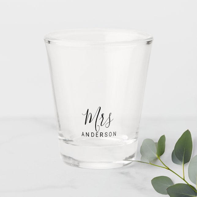 Vaso De Chupito Sr. y Sra. | Guión moderno personalizado (Subido por el creador)