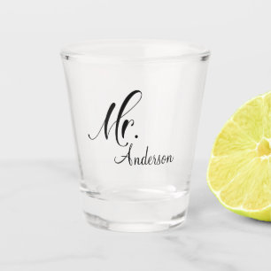 Vaso De Chupito Sra. Boda Secuencia de comandos Agregar nombre