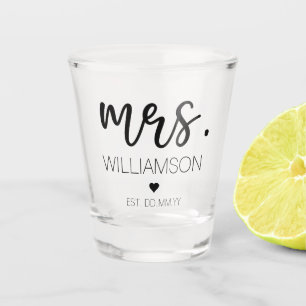 Vaso De Chupito Sra. Est Custom Name Boda New Couple Gift