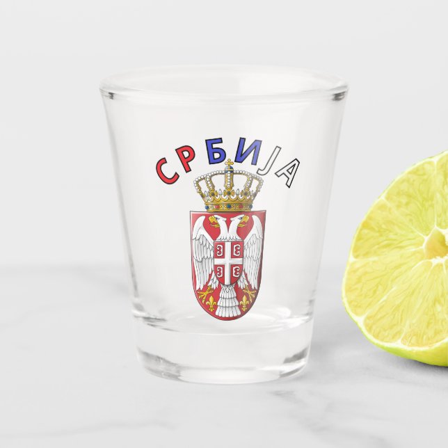 Vaso De Chupito Srbija Rakija (Anverso)