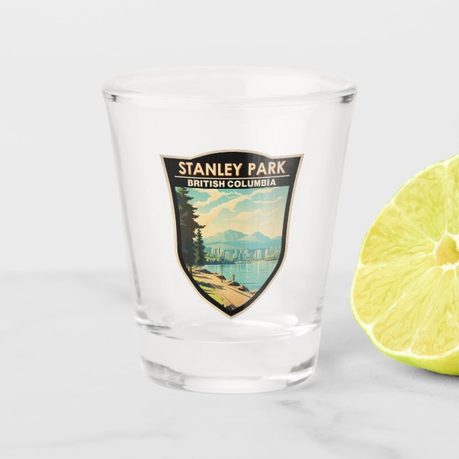 Vaso De Chupito Stanley Park Vancouver Canadá Viajes de arte (Anverso)