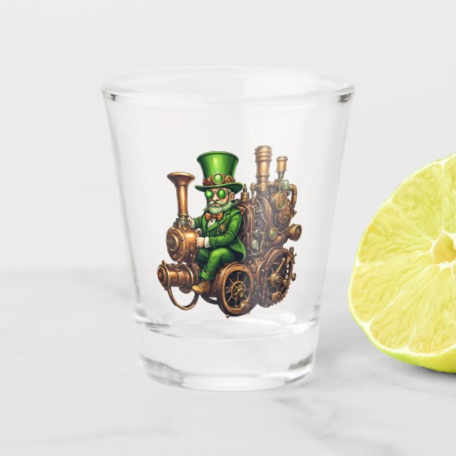 Vaso De Chupito Steampunk Leprechaun (Anverso)