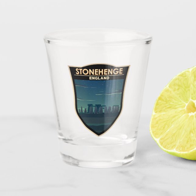 Vaso De Chupito Stonehenge Inglaterra Viajes Arte de época (Anverso)