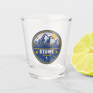 Vaso De Chupito Stowe Mountain Vermont Retro Sunset Skvenir