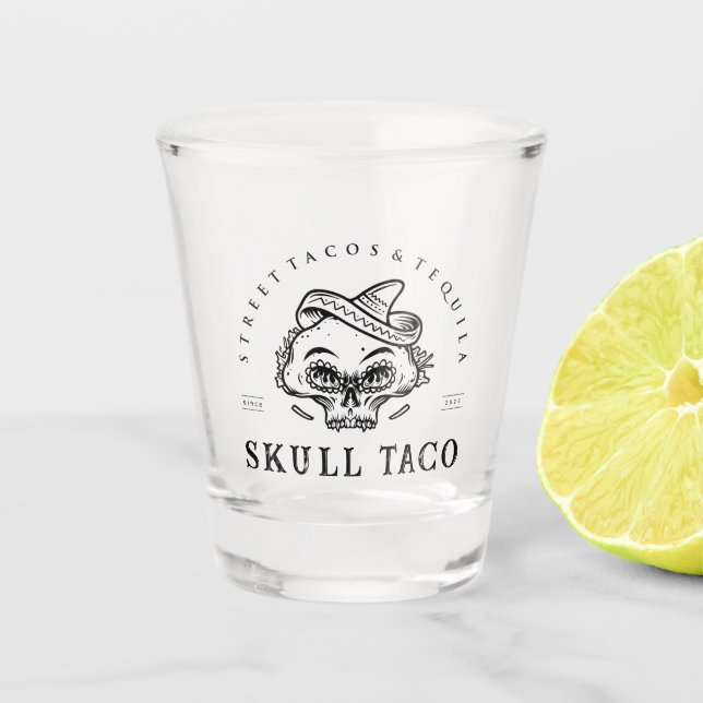 Vaso De Chupito Street Tacos & Tequila- Skull Taco (Anverso)