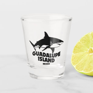 Vaso De Chupito Submarinismo con isla Guadalupe de tiburones