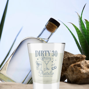 Vaso De Chupito Sucio 30 años Fiesta Rosa Personalizado