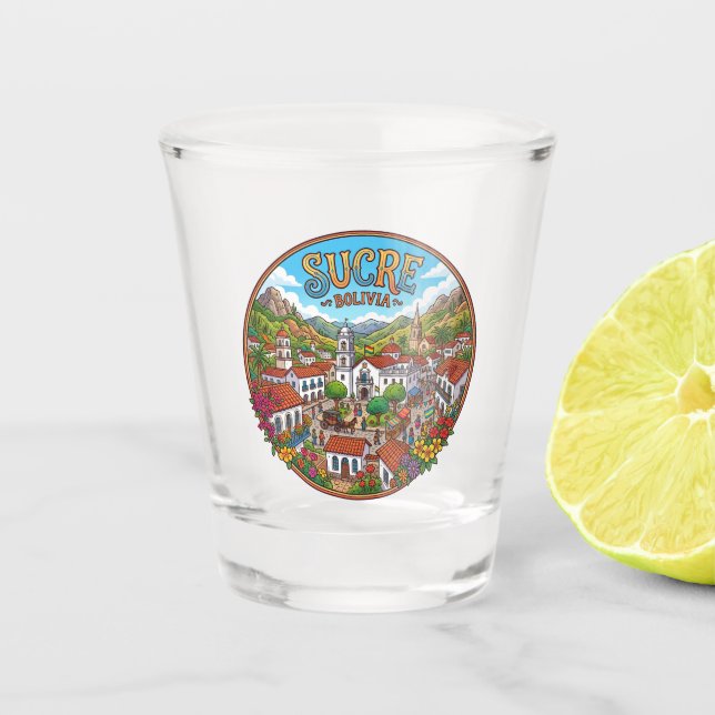 Vaso De Chupito Sucre Bolivia (Anverso)