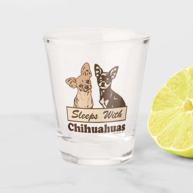 Vaso De Chupito Sueños con las chihuahuas (Anverso)