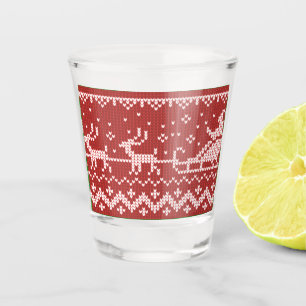 Vaso De Chupito Suéter fea Santa Claus trineo y renos