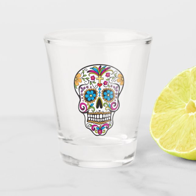Vaso De Chupito Sugar Skull (Anverso)
