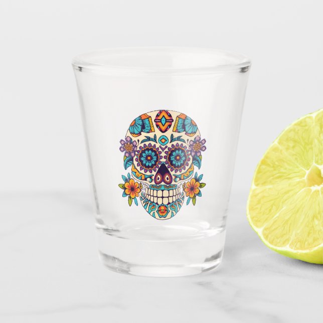 Vaso De Chupito Sugar Skull (Anverso)