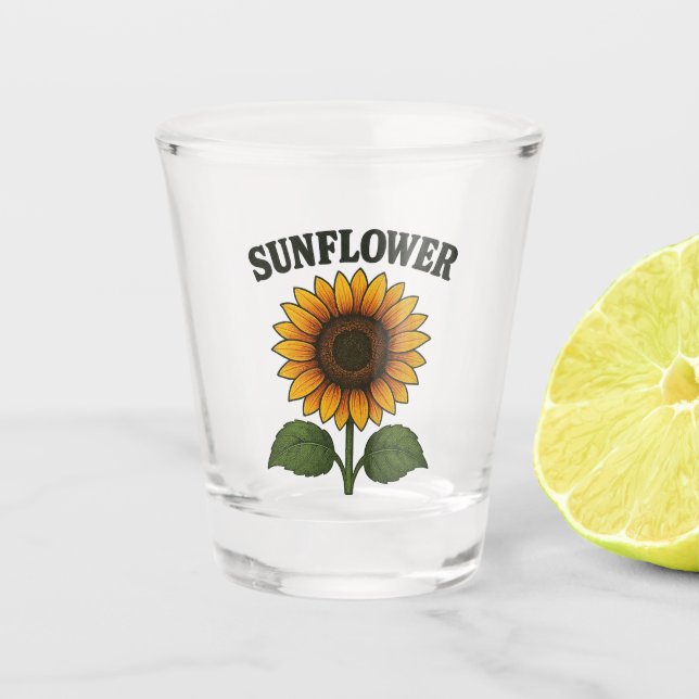 Vaso De Chupito sunflower Shot glass (Anverso)