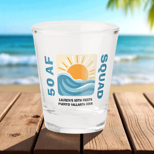 Vaso De Chupito Sunset Beach 50 AF Crew Cute Cumpleaños