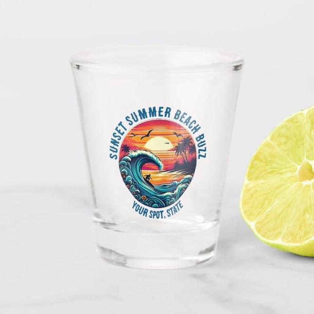Vaso De Chupito Sunset Summer Beach Buzz (Anverso)