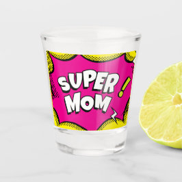Vaso De Chupito "Super Mamá" colorido libro de historietas Pop Art