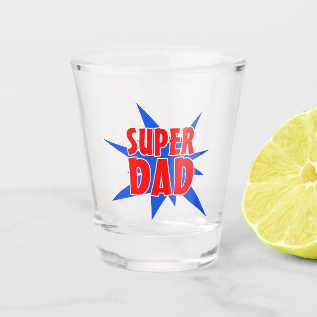 Vaso De Chupito Super papá del Día del Padre (Anverso)