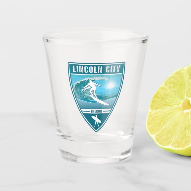 Vaso De Chupito Surf Lincoln City Oregon (Anverso)