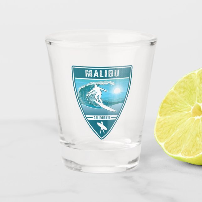 Vaso De Chupito Surf Malibu California (Anverso)
