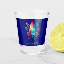 Vaso De Chupito Surfboard Tropical Beach-