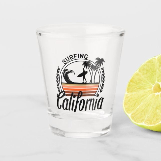 Vaso De Chupito Surfing California (Anverso)