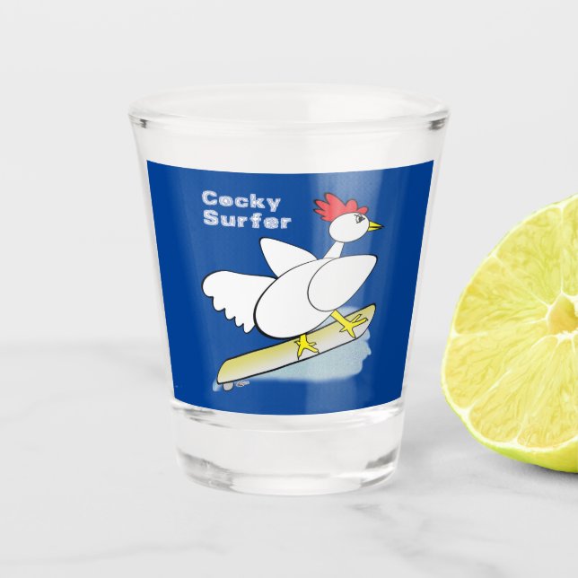 Vaso De Chupito Surfista de Cocky (Anverso)