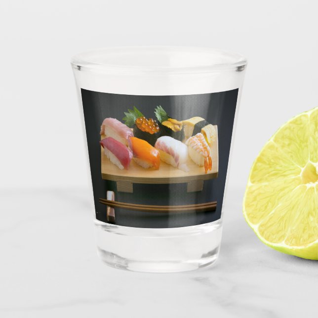 Vaso De Chupito Sushi Harmony Glass – Japanese Food Art by SUSHIMI (Anverso)