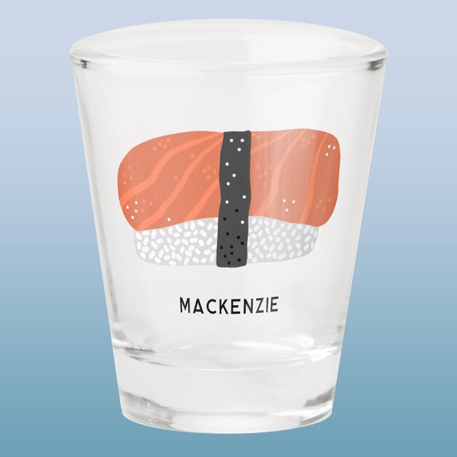 Vaso De Chupito Sushi Nigiri Arte de comida japonesa personalizado (Fun Japanese nigiri sushi food art personalized shot glass)