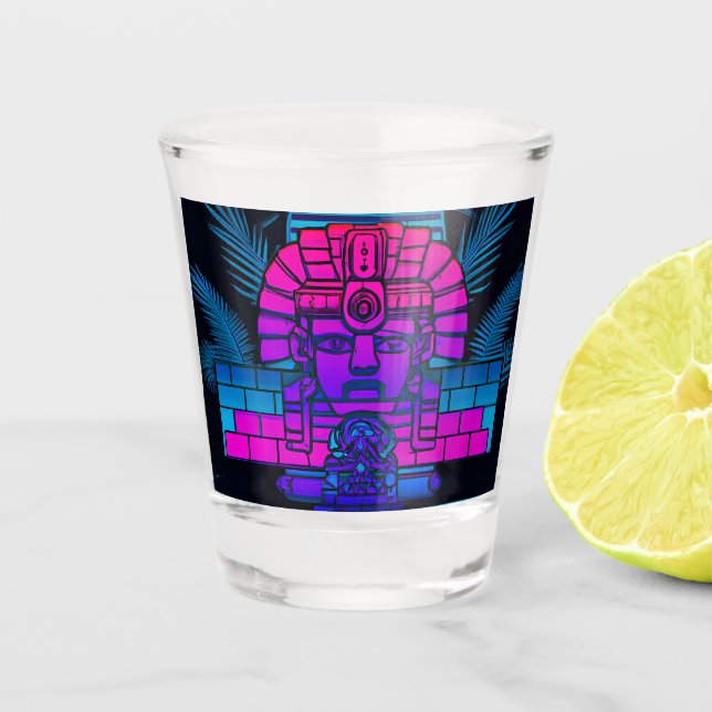 Vaso De Chupito Synthwave Pharaoh (Anverso)