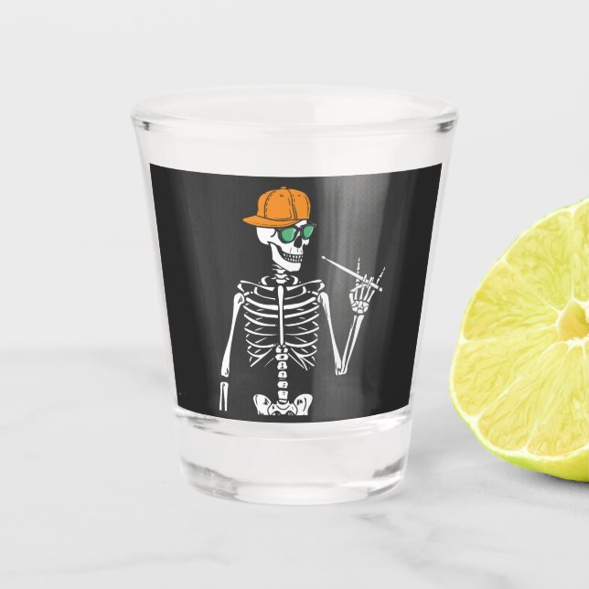 Vaso De Chupito Tambores de teatro de halloween Skeleton Rock Hand (Anverso)