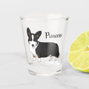 Vaso De Chupito Tan negro chiquito cardigan galés Corgi Perros