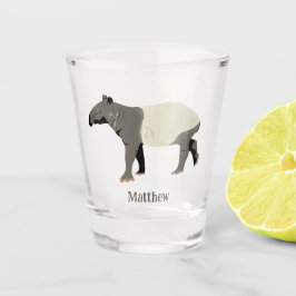 Vaso De Chupito Tapir Malayo o Asiático Personalizado Ilustrado