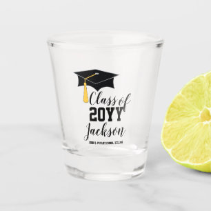 Vaso De Chupito Tapón de graduación con clase Tassel de 2025