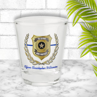 Vaso De Chupito Tarjeta de oficial de policía personalizada
