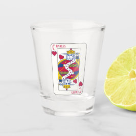 Vaso De Chupito Tarjeta de reproducción de nombre personalizado de