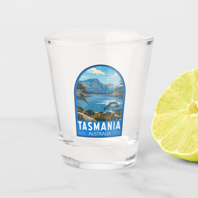 Vaso De Chupito Tasmania Australia Viaje al arte (Anverso)