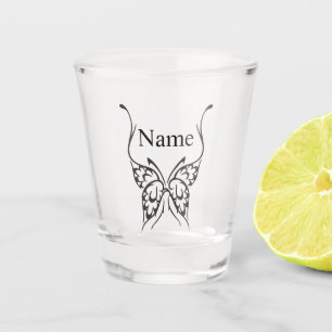 Vaso De Chupito Tatuaje de mariposa estilizada Thunder_Cove