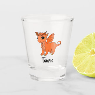 Vaso De Chupito Taurus Dragon diseño zodiac vidrio de tiro