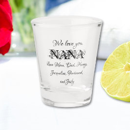 Vaso De Chupito Te Ama Nana Personalizado Moderno Nombres de Famil
